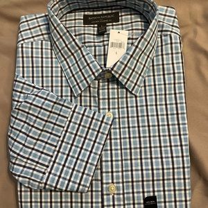 Banana Republic Plaid Standard Fit Long Sleeve Dress Shirt
